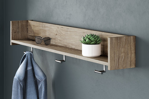 Oliah Wall Mounted Coat Rack with Shelf - World Furniture Gallery (Newark, CA)