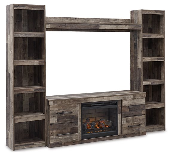 Derekson 4-Piece Entertainment Center with Electric Fireplace - World Furniture Gallery (Newark, CA)