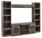 Derekson 4-Piece Entertainment Center with Electric Fireplace - World Furniture Gallery (Newark, CA)