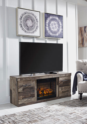 Derekson TV Stand with Electric Fireplace - World Furniture Gallery (Newark, CA)