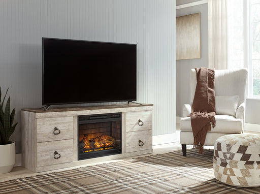 Willowton TV Stand with Electric Fireplace - World Furniture Gallery (Newark, CA)