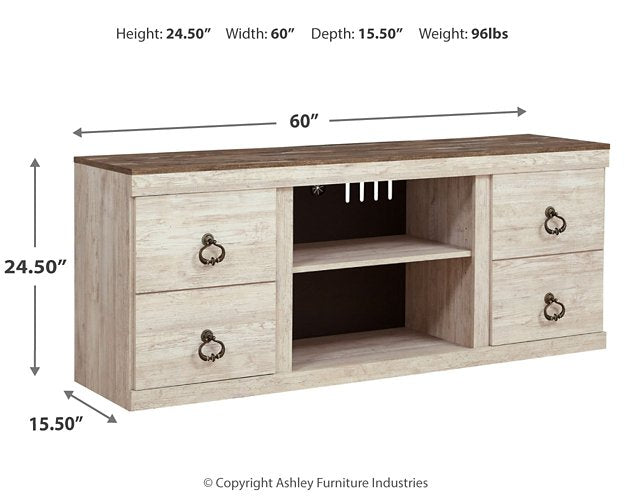 Willowton TV Stand with Electric Fireplace - World Furniture Gallery (Newark, CA)