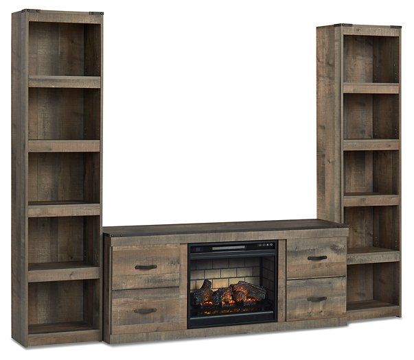 Trinell 3-Piece Entertainment Center with Electric Fireplace - World Furniture Gallery (Newark, CA)