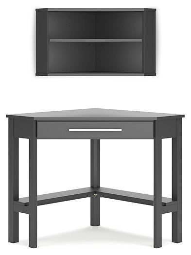 Otaska Home Office Corner Desk with Bookcase - World Furniture Gallery (Newark, CA)