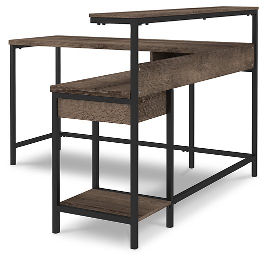 Arlenbry Home Office L-Desk with Storage - World Furniture Gallery (Newark, CA)