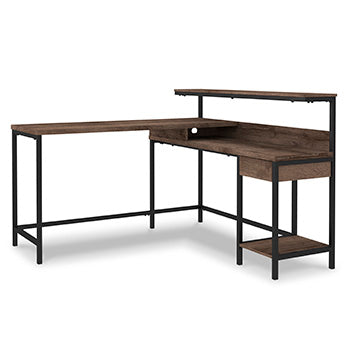 Arlenbry Home Office L-Desk with Storage - World Furniture Gallery (Newark, CA)