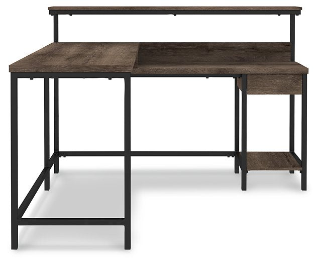 Arlenbry Home Office L-Desk with Storage - World Furniture Gallery (Newark, CA)