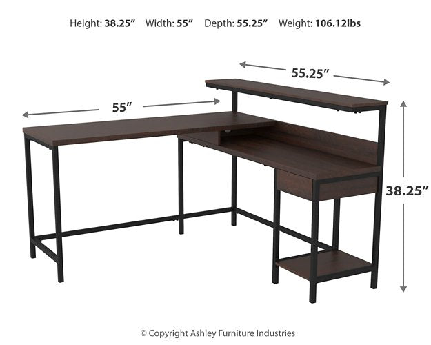 Camiburg Home Office L-Desk with Storage - World Furniture Gallery (Newark, CA)