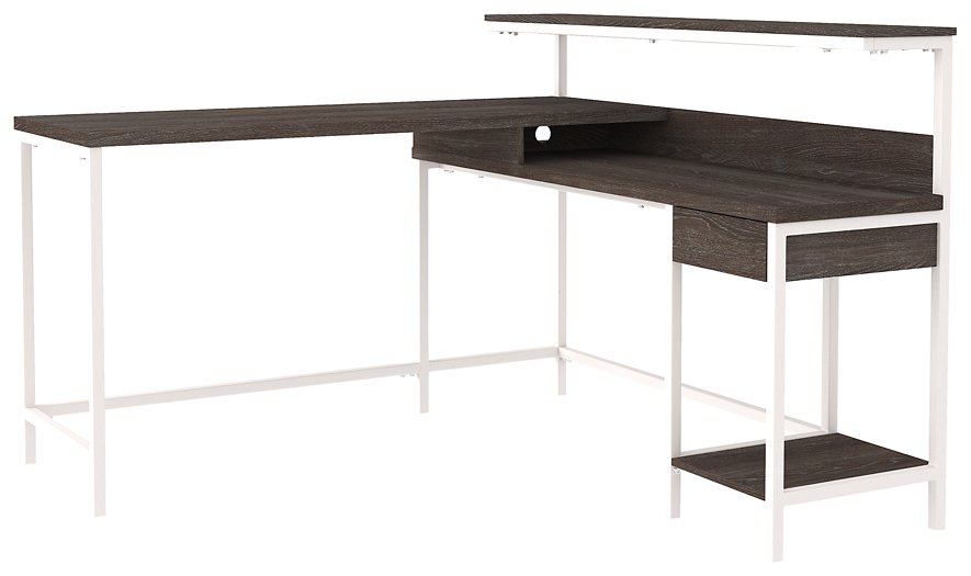 Dorrinson Home Office L-Desk with Storage - World Furniture Gallery (Newark, CA)