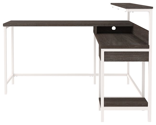 Dorrinson Home Office L-Desk with Storage - World Furniture Gallery (Newark, CA)