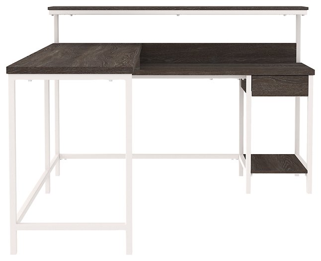 Dorrinson Home Office L-Desk with Storage - World Furniture Gallery (Newark, CA)