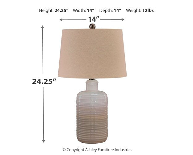 Marnina Table Lamp (Set of 2) - World Furniture Gallery (Newark, CA)