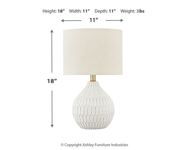 Wardmont Table Lamp - World Furniture Gallery (Newark, CA)