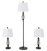 Brycestone Floor Lamp with 2 Table Lamps - World Furniture Gallery (Newark, CA)