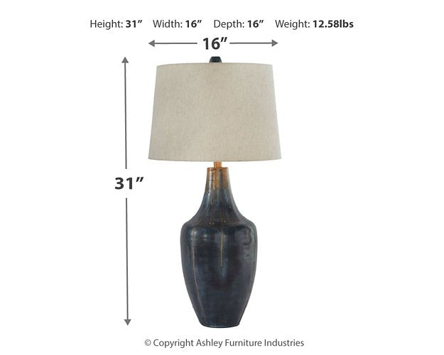 Evania Table Lamp - World Furniture Gallery (Newark, CA)