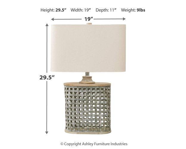 Deondra Table Lamp - World Furniture Gallery (Newark, CA)