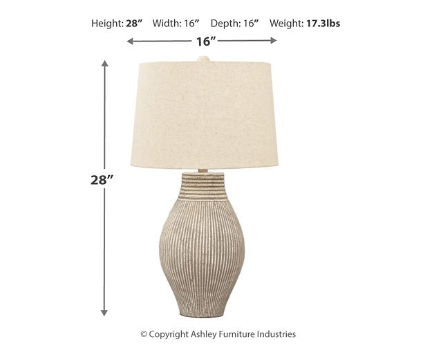 Layal Table Lamp - World Furniture Gallery (Newark, CA)