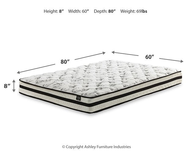 8 Inch Chime Innerspring Mattress Set - World Furniture Gallery (Newark, CA)