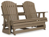 Hyland wave Outdoor Glider Loveseat - World Furniture Gallery (Newark, CA)