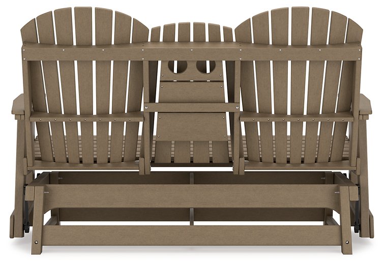 Hyland wave Outdoor Glider Loveseat - World Furniture Gallery (Newark, CA)