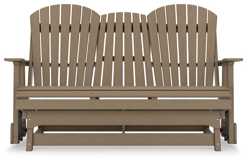 Hyland wave Outdoor Glider Loveseat - World Furniture Gallery (Newark, CA)