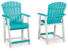 Eisely Outdoor Counter Height Bar Stool (Set of 2) - World Furniture Gallery (Newark, CA)