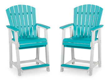 Eisely Outdoor Counter Height Bar Stool (Set of 2) - World Furniture Gallery (Newark, CA)