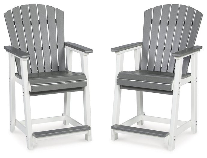 Transville Outdoor Counter Height Bar Stool (Set of 2) - World Furniture Gallery (Newark, CA)