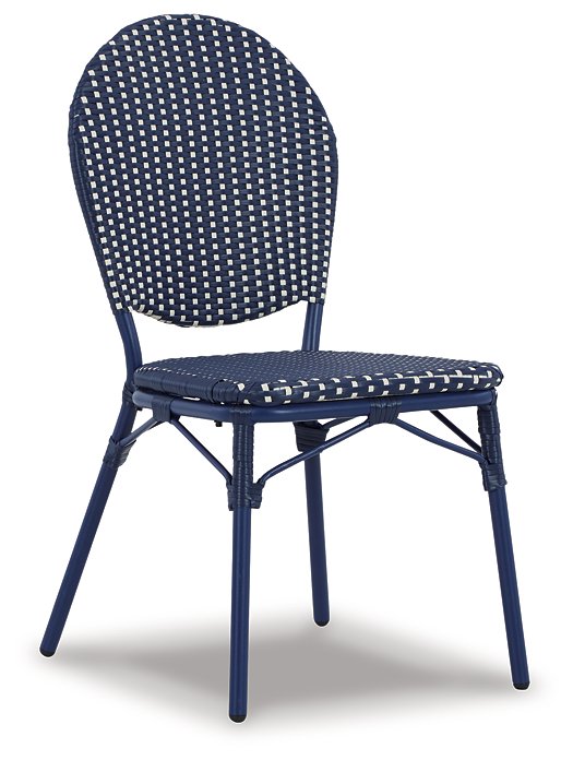 Odyssey Blue Outdoor Table and Chairs (Set of 3) - World Furniture Gallery (Newark, CA)