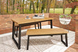 Town Wood Outdoor Dining Table Set (Set of 3) - World Furniture Gallery (Newark, CA)