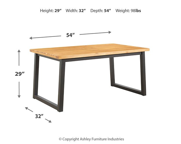 Town Wood Outdoor Dining Table Set (Set of 3) - World Furniture Gallery (Newark, CA)