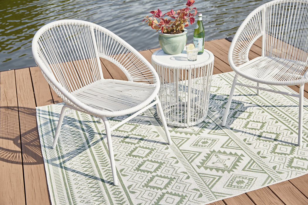 Mandarin Cape Outdoor Table and Chairs (Set of 3) - World Furniture Gallery (Newark, CA)