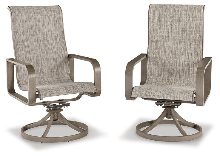 Beach Front Sling Swivel Chair (Set of 2) - World Furniture Gallery (Newark, CA)