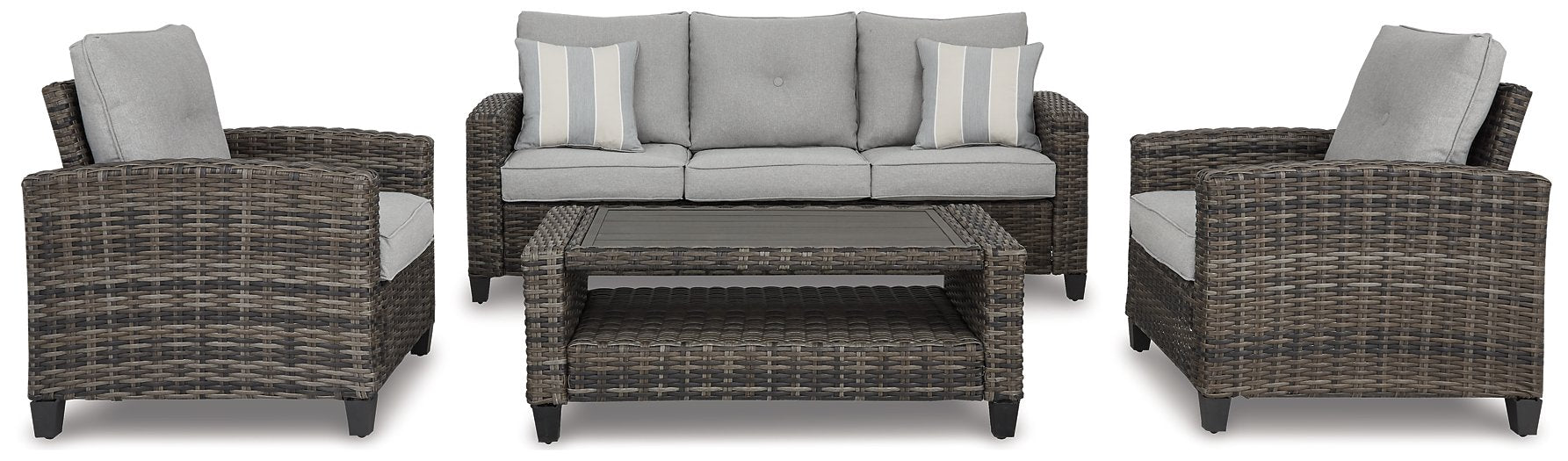 Cloverbrooke 4-Piece Outdoor Conversation Set - World Furniture Gallery (Newark, CA)