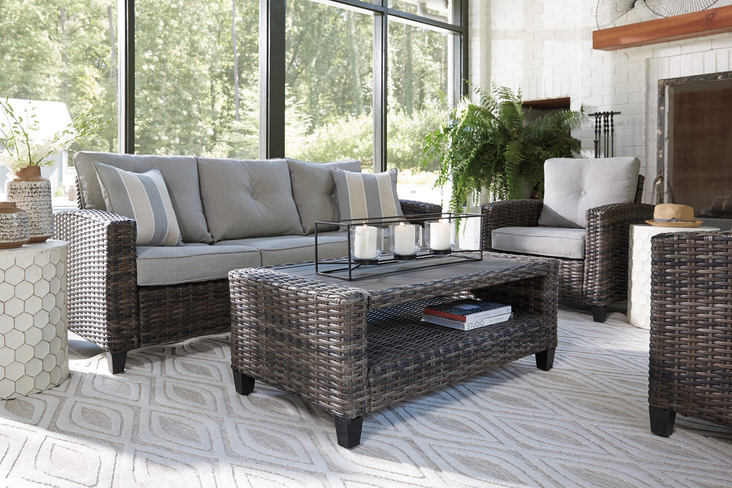 Cloverbrooke 4-Piece Outdoor Conversation Set - World Furniture Gallery (Newark, CA)