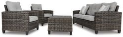 Cloverbrooke 4-Piece Outdoor Conversation Set - World Furniture Gallery (Newark, CA)