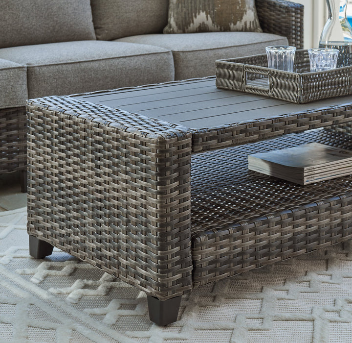 Oasis Court Outdoor Sofa/Chairs/Table Set (Set of 4) - World Furniture Gallery (Newark, CA)