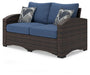 Windglow Outdoor Loveseat with Cushion - World Furniture Gallery (Newark, CA)