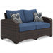 Windglow Outdoor Loveseat with Cushion - World Furniture Gallery (Newark, CA)