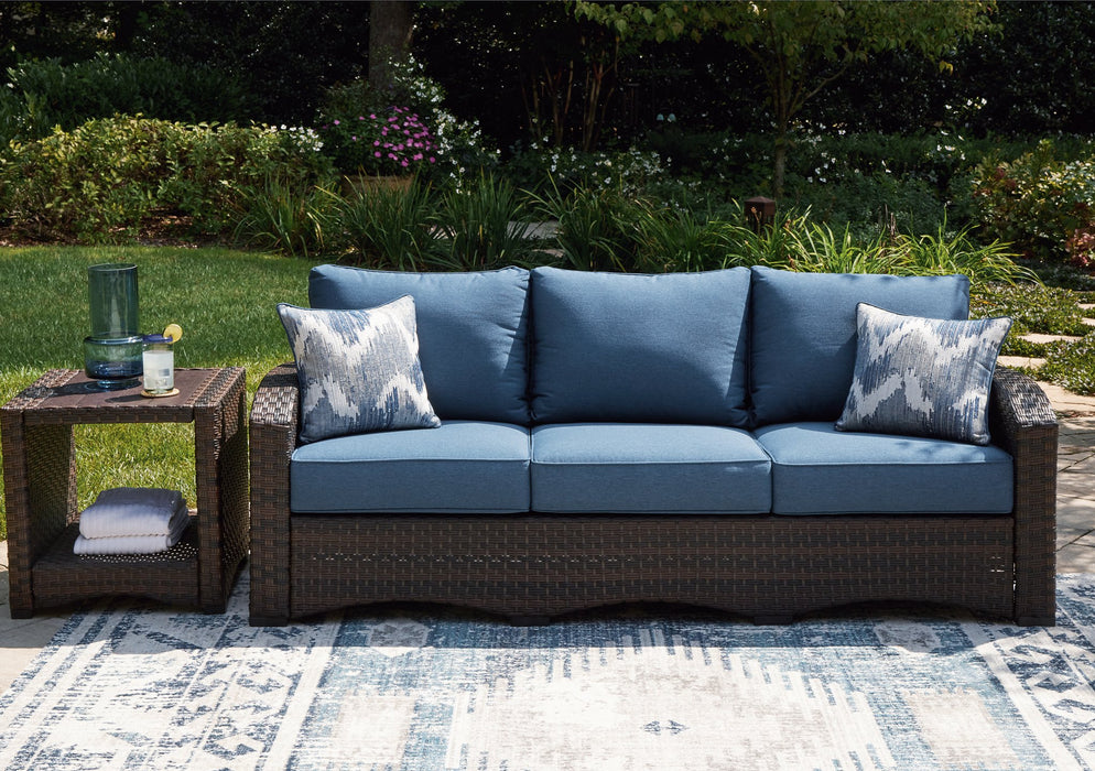 Windglow Outdoor Sofa with Cushion - World Furniture Gallery (Newark, CA)