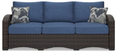 Windglow Outdoor Sofa with Cushion - World Furniture Gallery (Newark, CA)