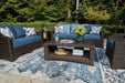 Windglow Outdoor Sofa with Cushion - World Furniture Gallery (Newark, CA)