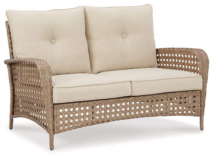 Braylee Outdoor Loveseat with Table (Set of 2) - World Furniture Gallery (Newark, CA)