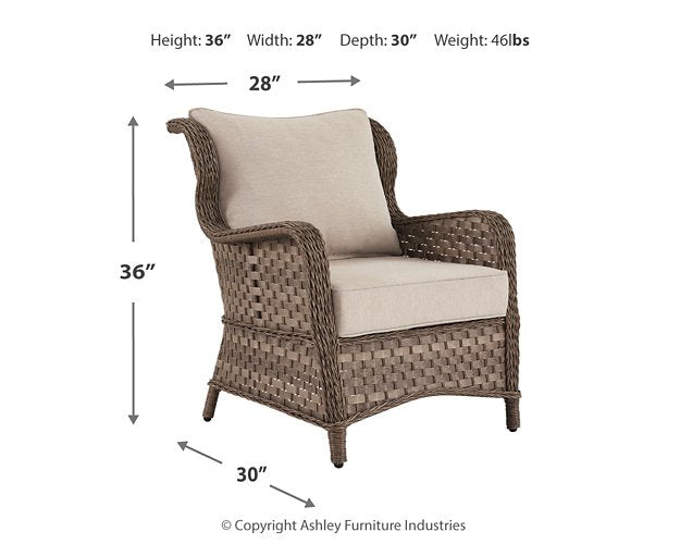 Clear Ridge Lounge Chair with Cushion (Set of 2) - World Furniture Gallery (Newark, CA)