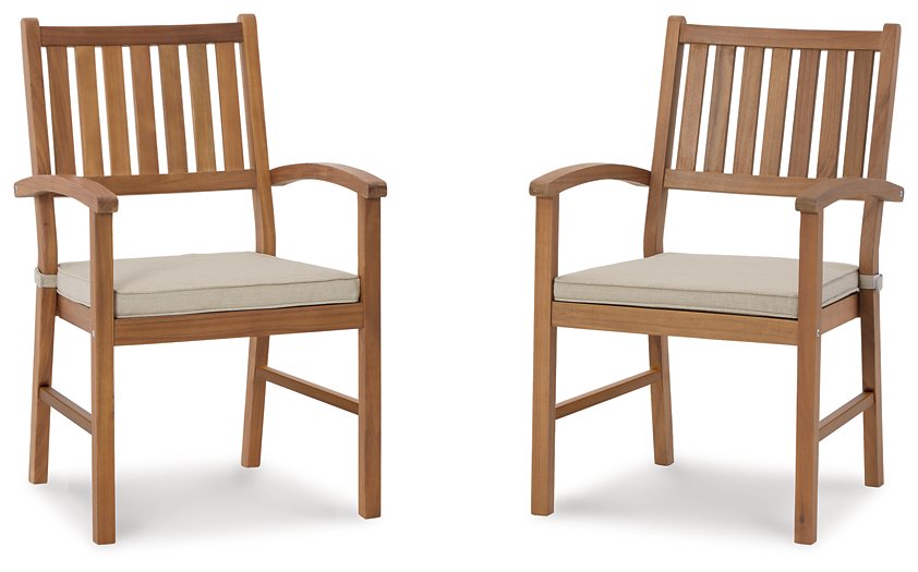 Janiyah Outdoor Dining Arm Chair (Set of 2) - World Furniture Gallery (Newark, CA)