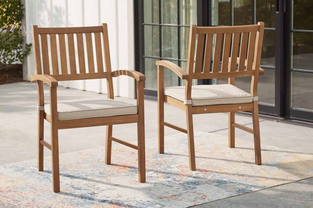 Janiyah Outdoor Dining Arm Chair (Set of 2) - World Furniture Gallery (Newark, CA)