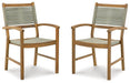 Janiyah Outdoor Dining Arm Chair (Set of 2) - World Furniture Gallery (Newark, CA)