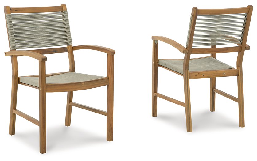 Janiyah Outdoor Dining Arm Chair (Set of 2) - World Furniture Gallery (Newark, CA)