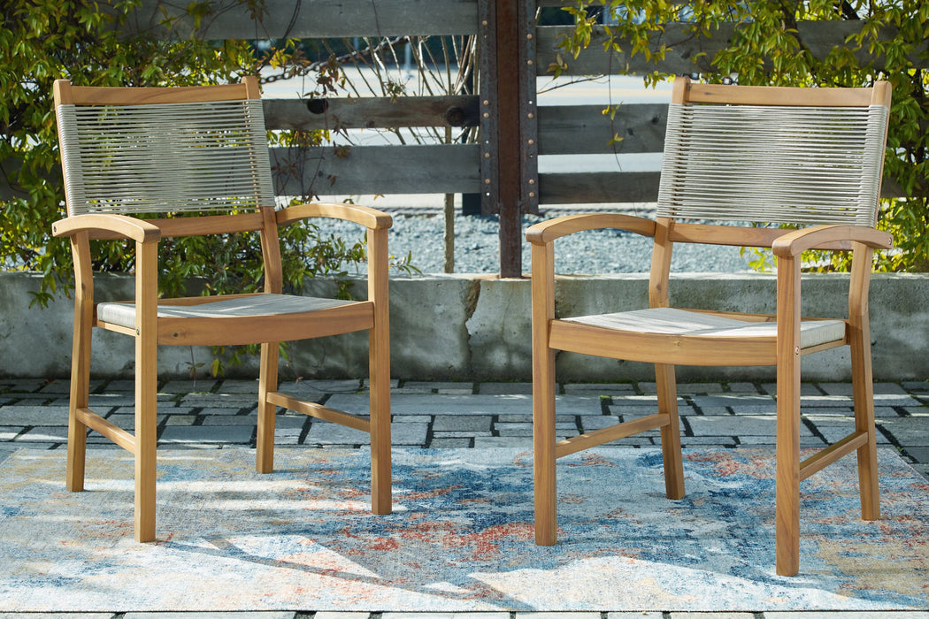 Janiyah Outdoor Dining Arm Chair (Set of 2) - World Furniture Gallery (Newark, CA)