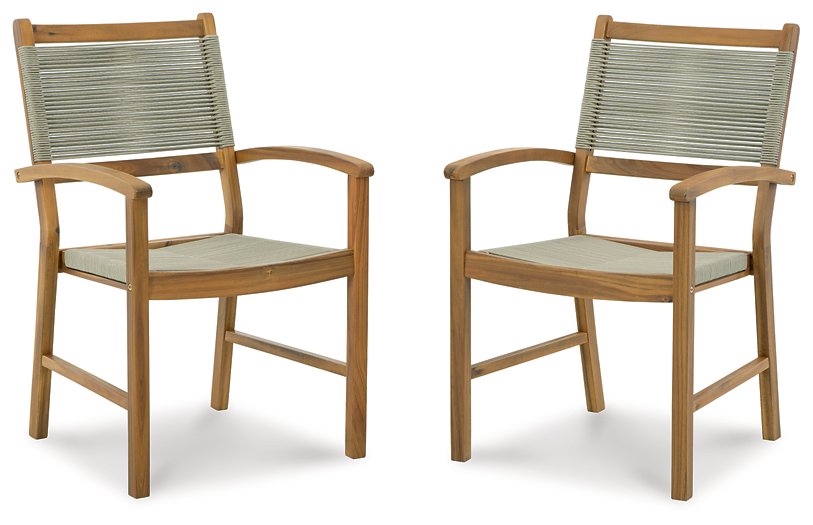 Janiyah Outdoor Dining Arm Chair (Set of 2) - World Furniture Gallery (Newark, CA)